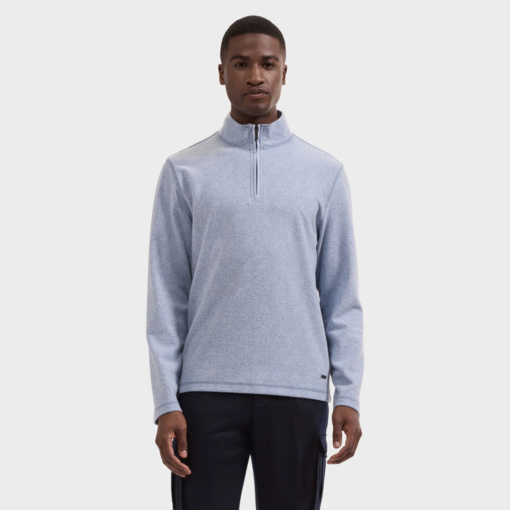 1/4 ZIP SWEATER (STEEL) - BUGATCHI