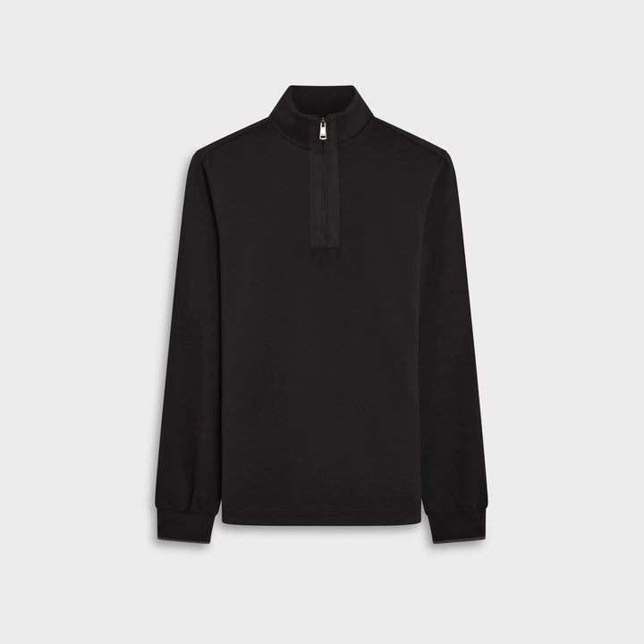 SOFT TOUCH 1/4 ZIP SWEATER (BLACK) - BUGATCHI