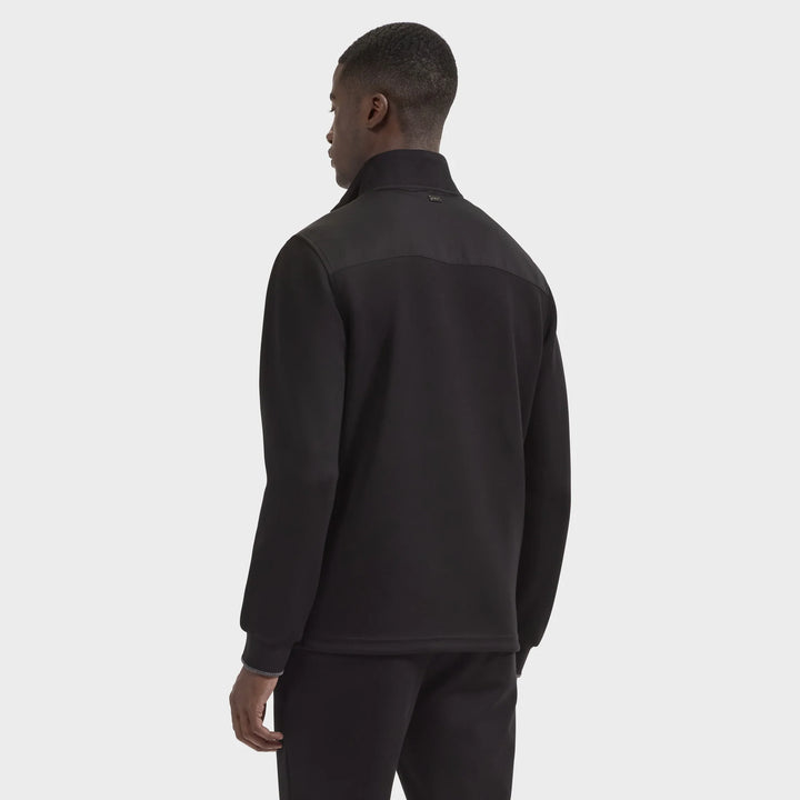 SOFT TOUCH 1/4 ZIP SWEATER (BLACK) - BUGATCHI