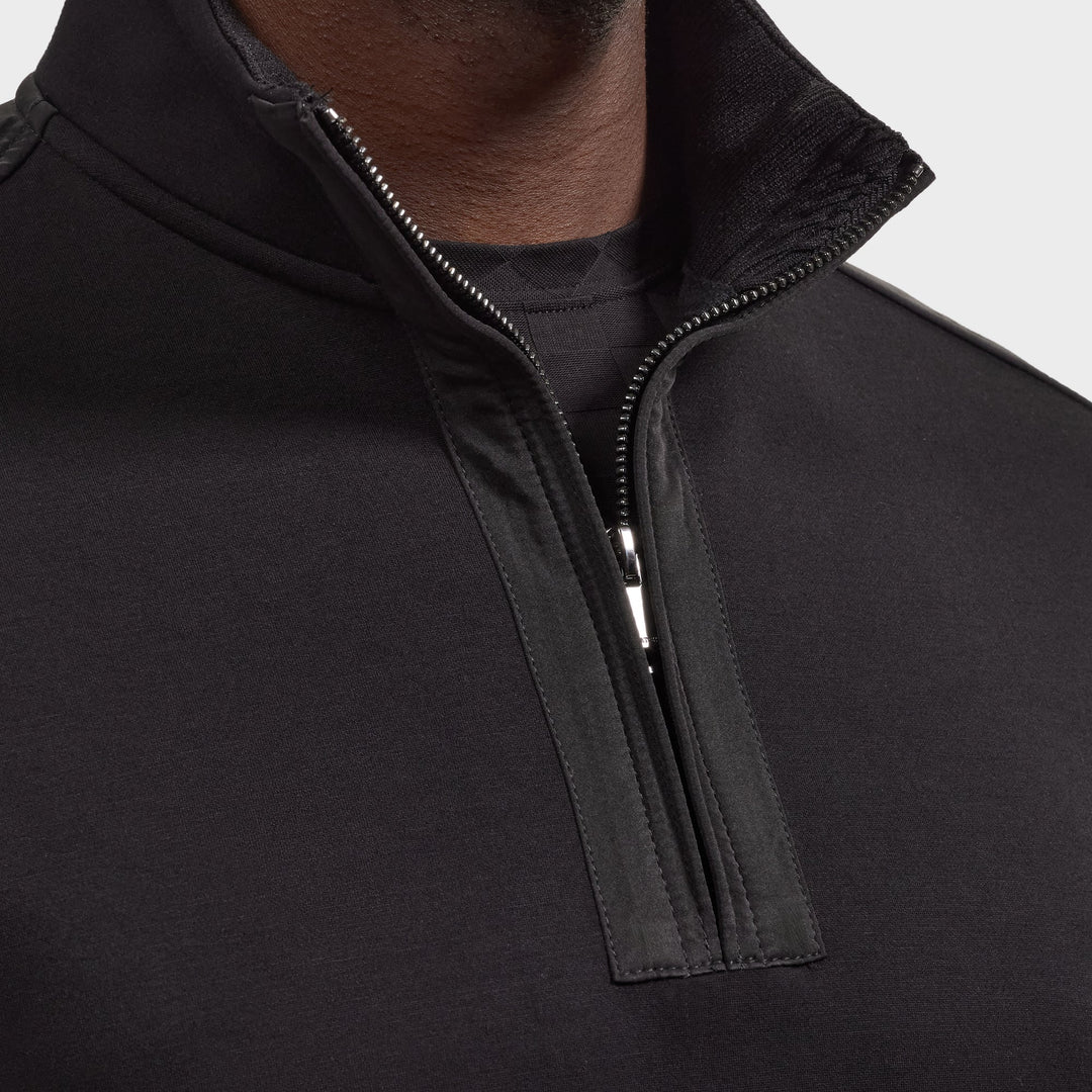 SOFT TOUCH 1/4 ZIP SWEATER (BLACK) - BUGATCHI