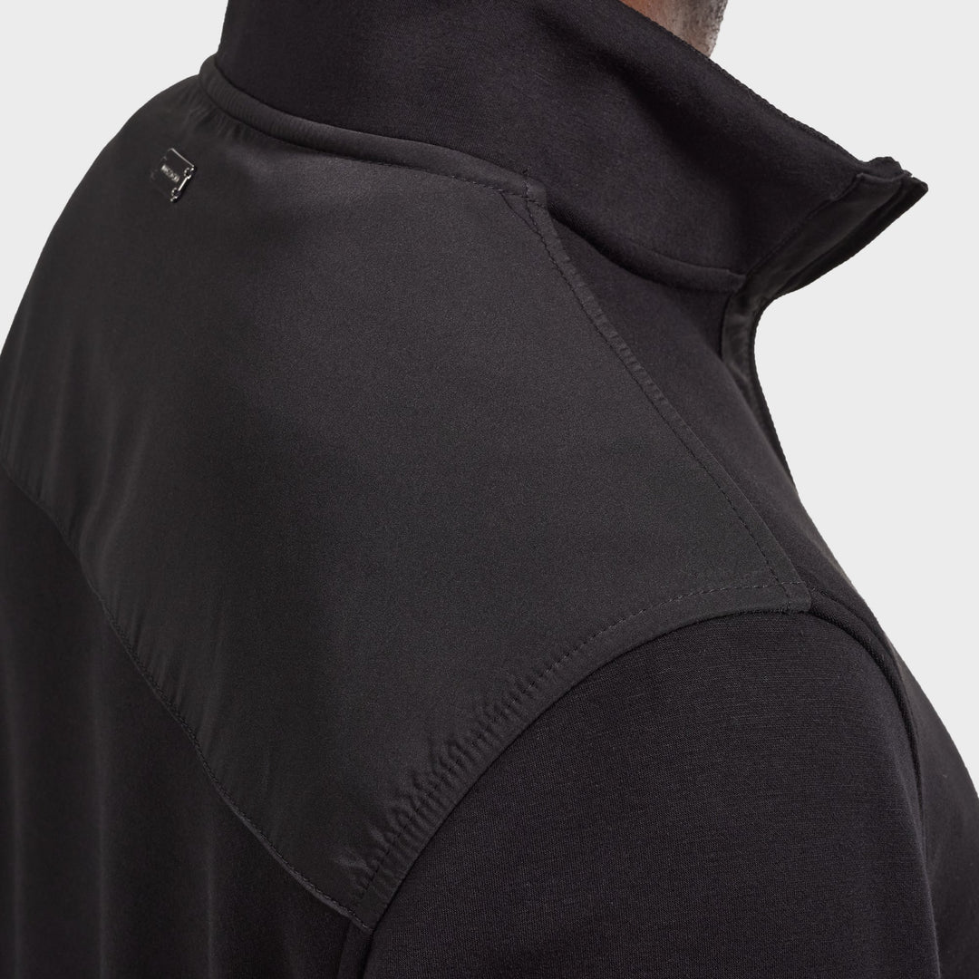 SOFT TOUCH 1/4 ZIP SWEATER (BLACK) - BUGATCHI