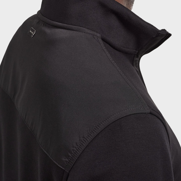 SOFT TOUCH 1/4 ZIP SWEATER (BLACK) - BUGATCHI