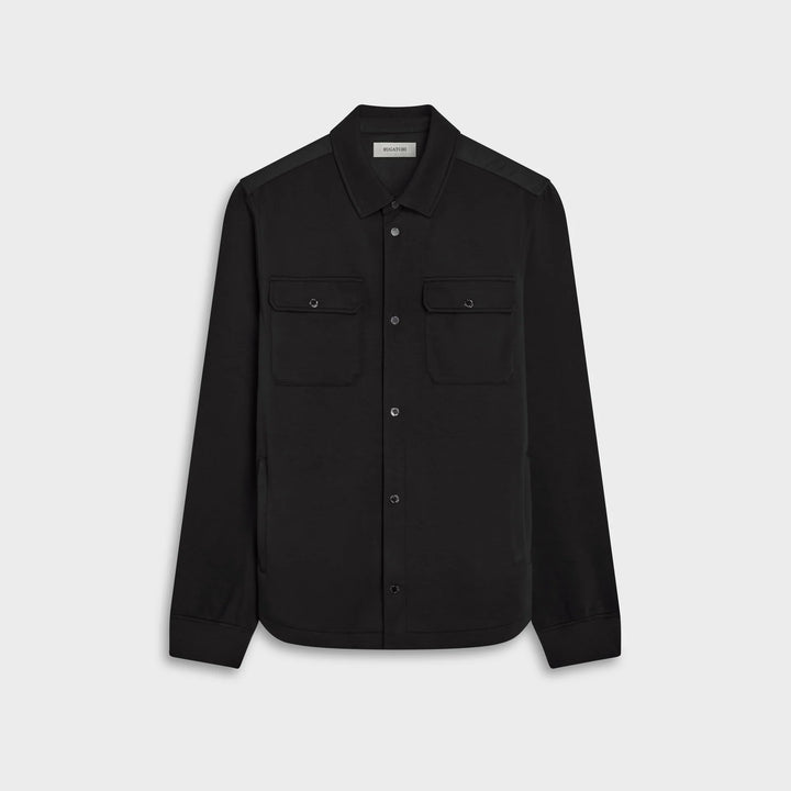 SOFT TOUCH SHIRT JACKET (BLACK) - BUGATCHI