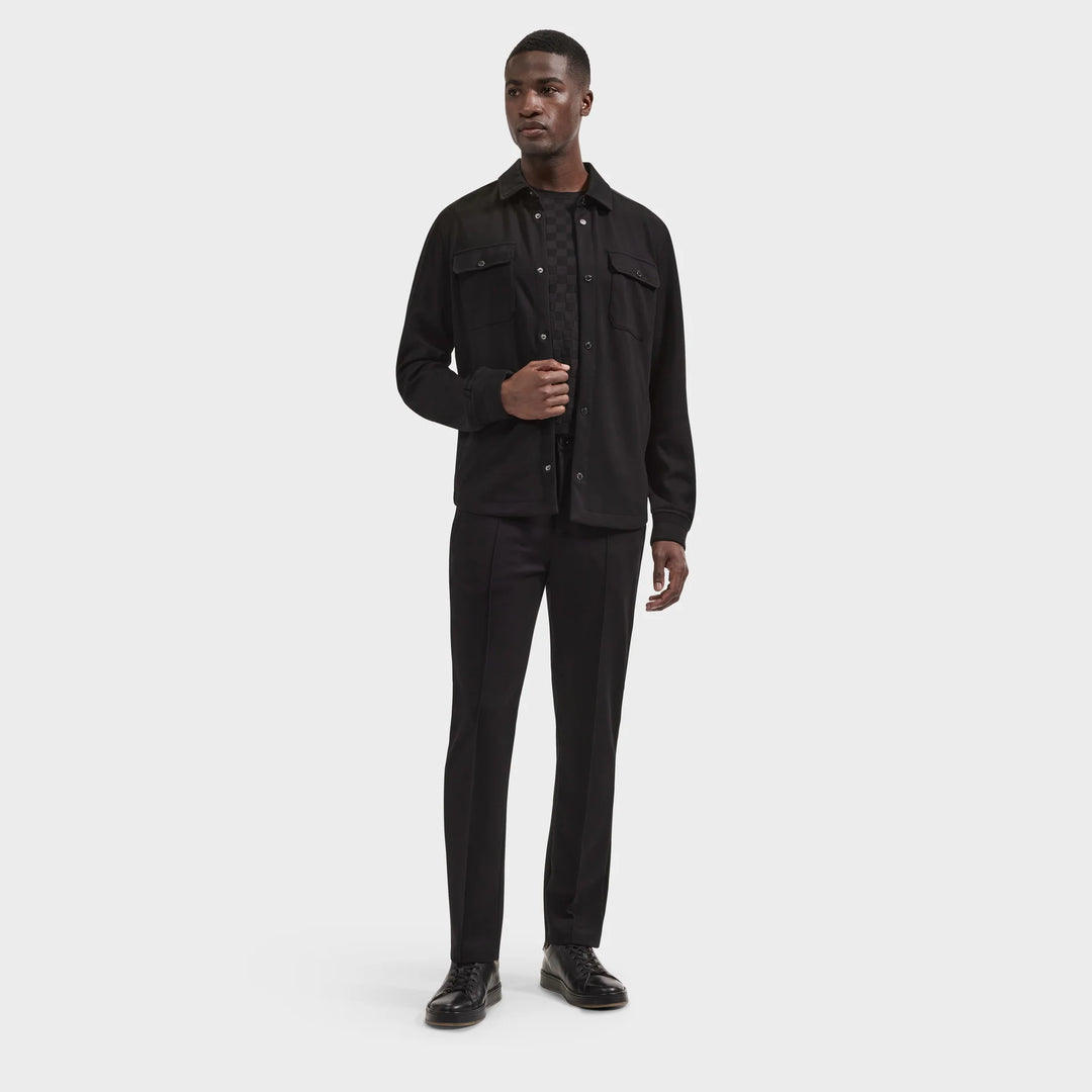 SOFT TOUCH SHIRT JACKET (BLACK) - BUGATCHI