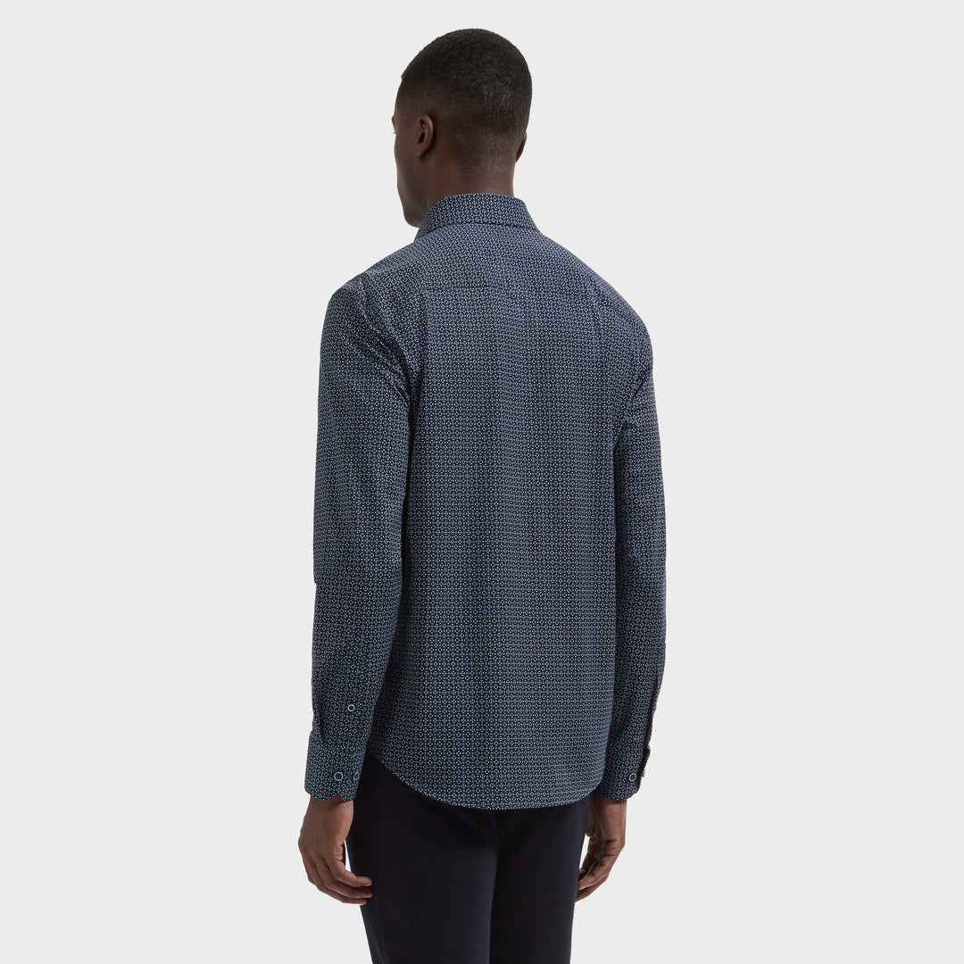 JAMES LONG SLEEVE SHIRT (NAVY) - BLUE INDUSTRY
