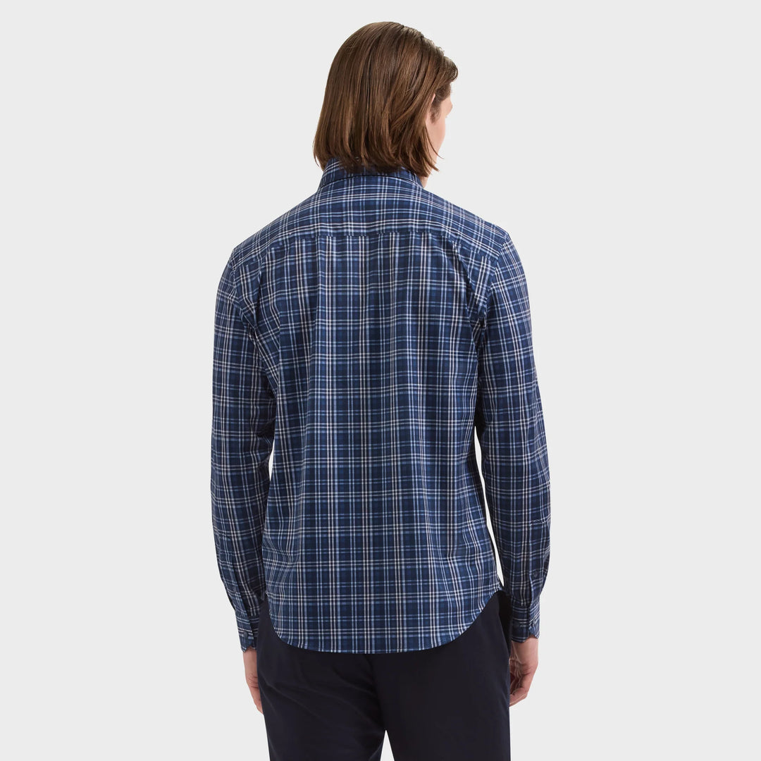 DEVON LONGSLEEVE SHIRT (NAVY) - BUGATCHI