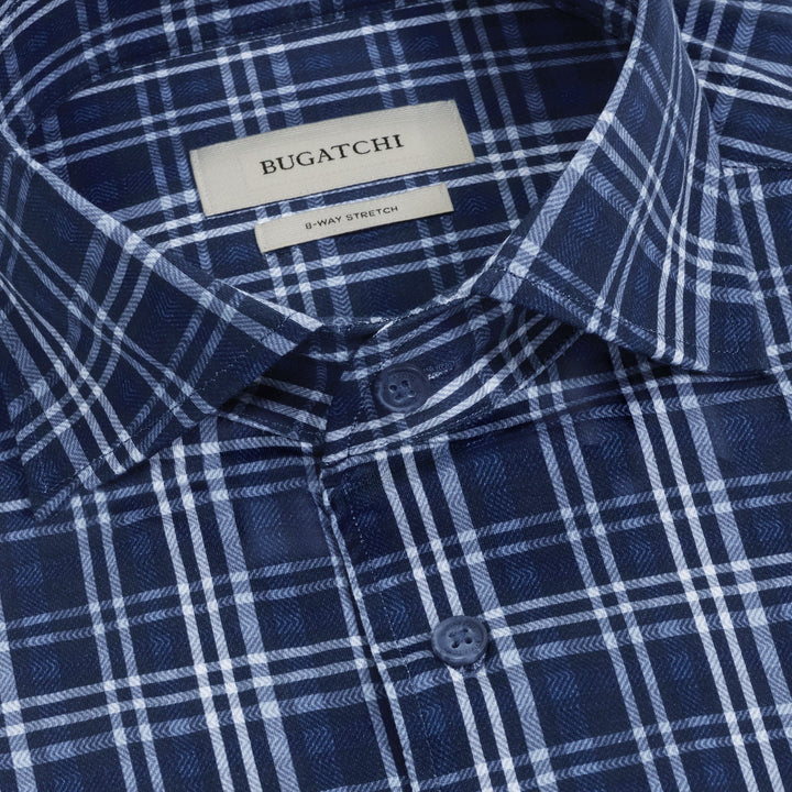 DEVON LONGSLEEVE SHIRT (NAVY) - BUGATCHI