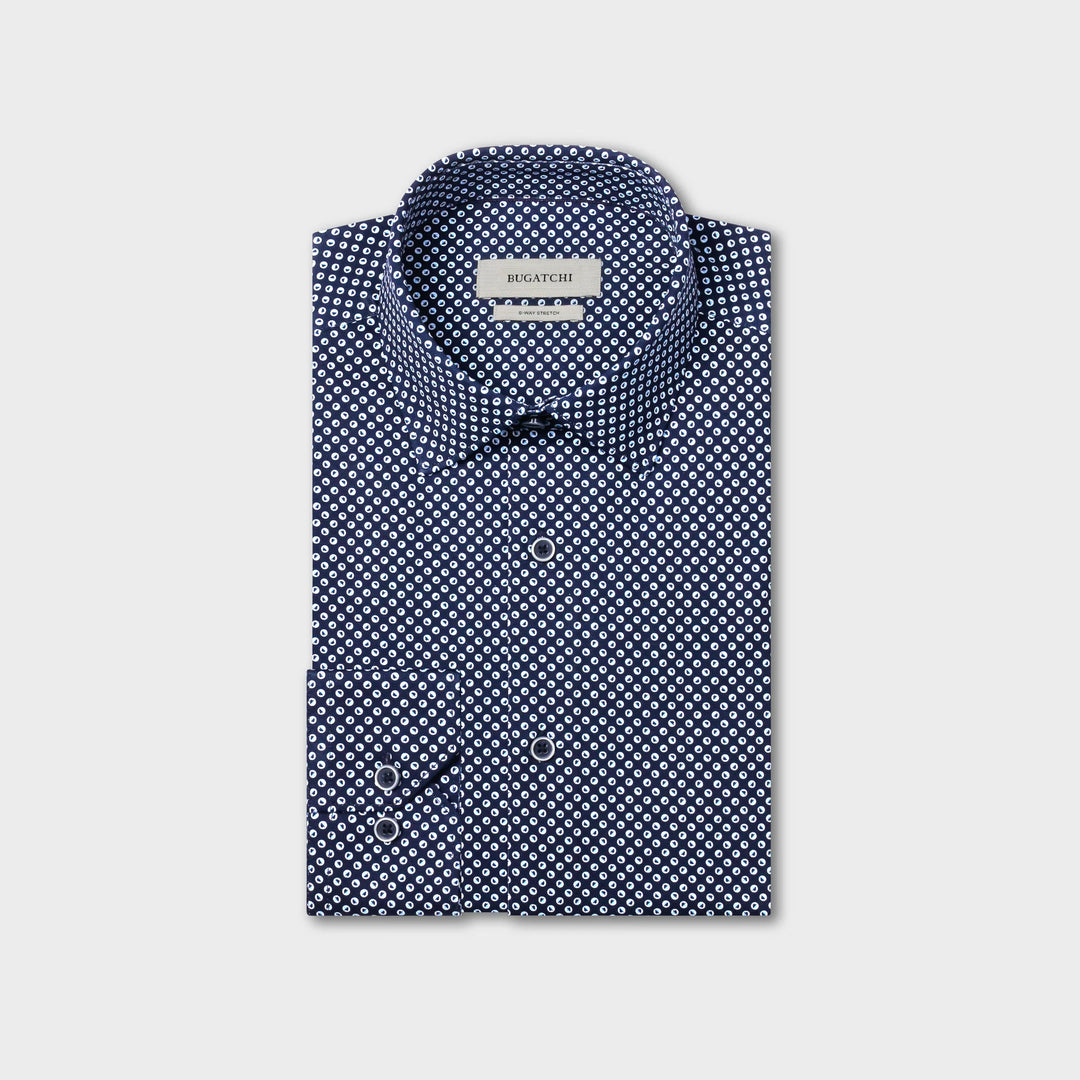 JAMES LONG SLEEVE SHIRT (NAVY) - BLUE INDUSTRY