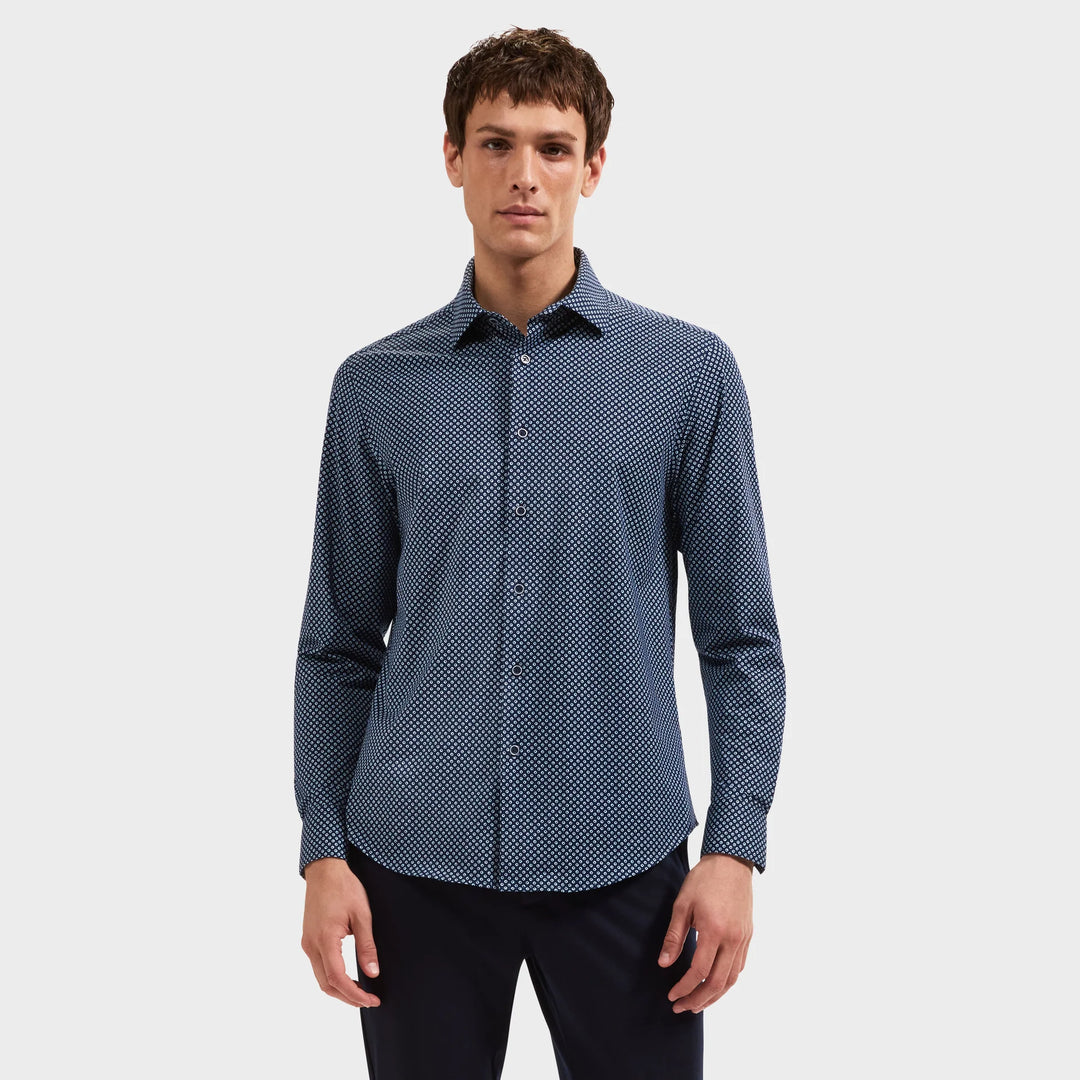 JAMES LONG SLEEVE SHIRT (NAVY) - BLUE INDUSTRY