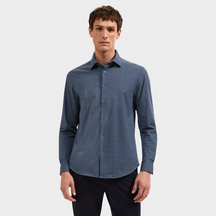 JAMES LONG SLEEVE SHIRT (NAVY) - BLUE INDUSTRY