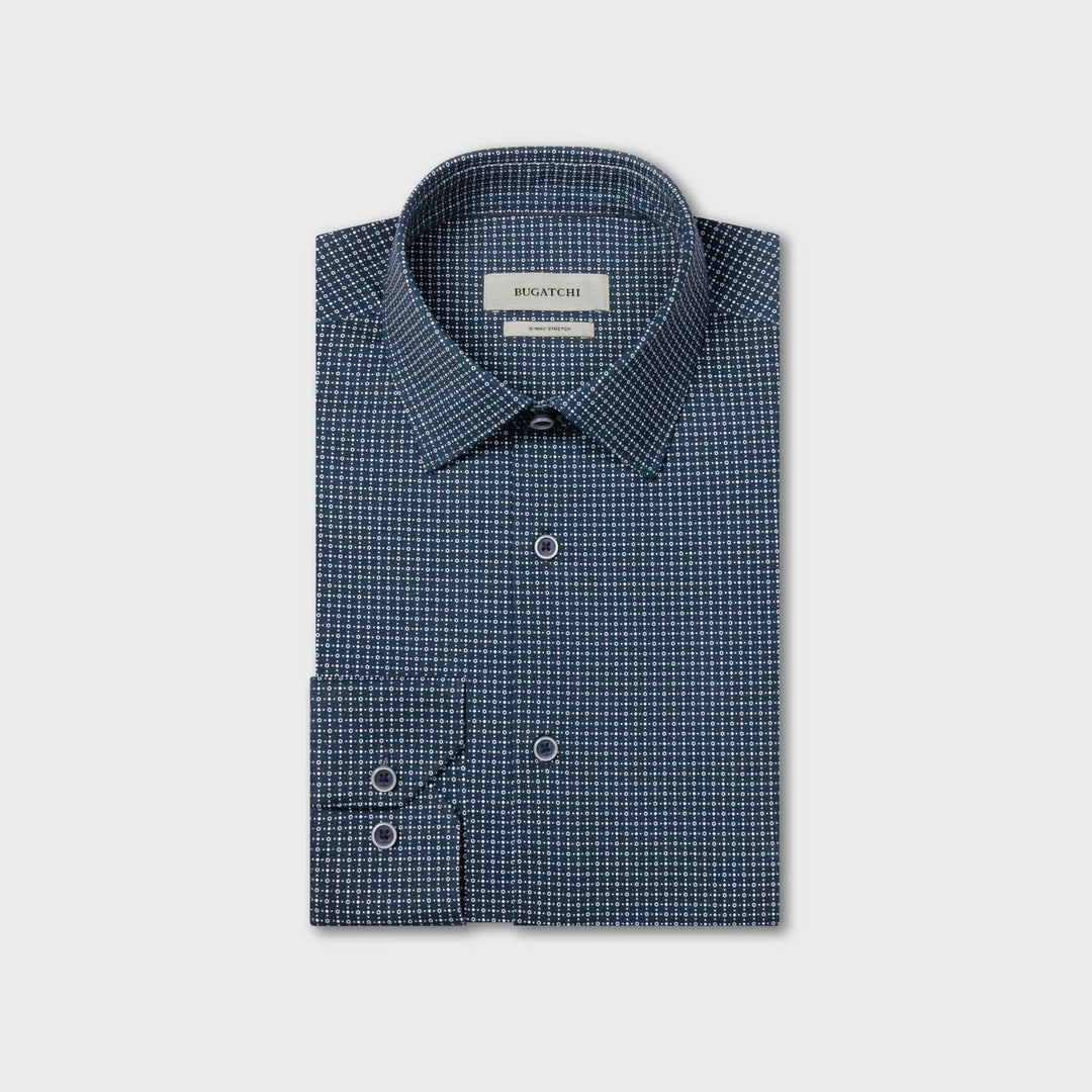 JAMES LONGSLEEVE SHIRT (NAVY) - BUGATCHI