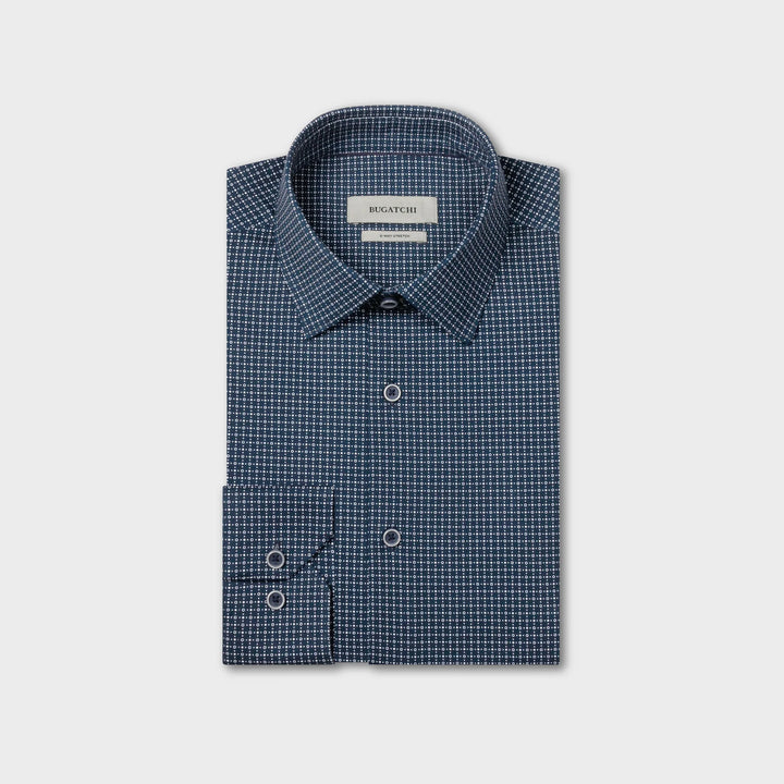 JAMES LONGSLEEVE SHIRT (NAVY) - BUGATCHI