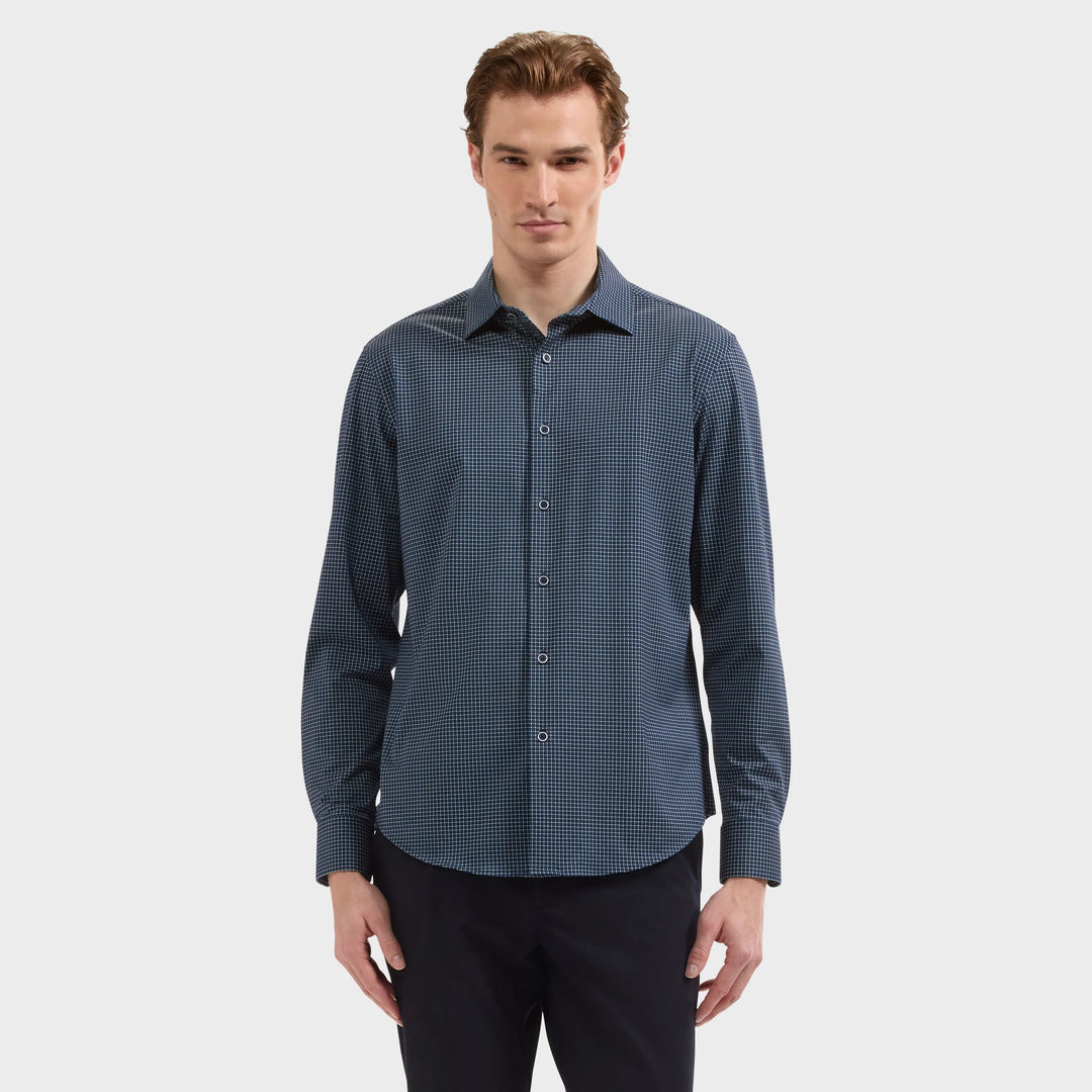 JAMES LONGSLEEVE SHIRT (NAVY) - BUGATCHI