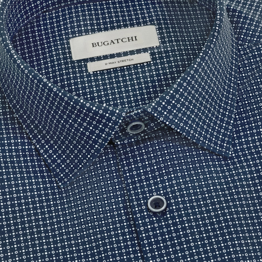 JAMES LONGSLEEVE SHIRT (NAVY) - BUGATCHI
