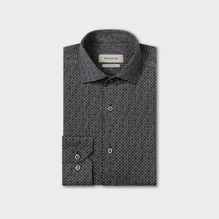 DEVON LONGSLEEVE SHIRT (BLACK) - BUGATCHI