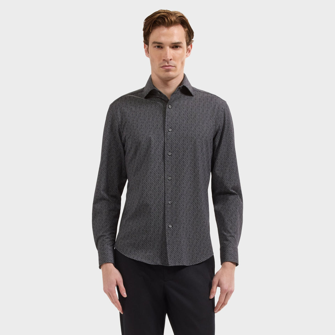 DEVON LONGSLEEVE SHIRT (BLACK) - BUGATCHI