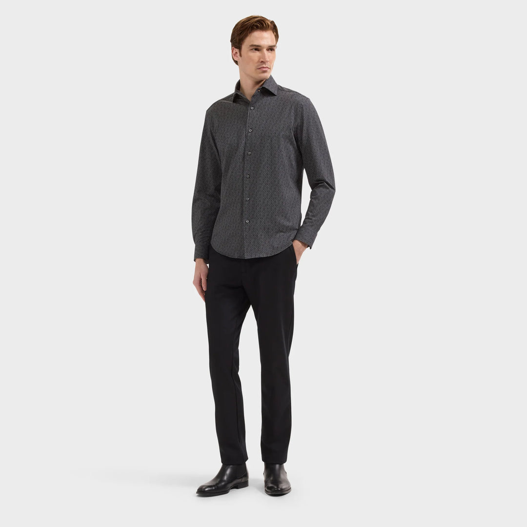 DEVON LONGSLEEVE SHIRT (BLACK) - BUGATCHI