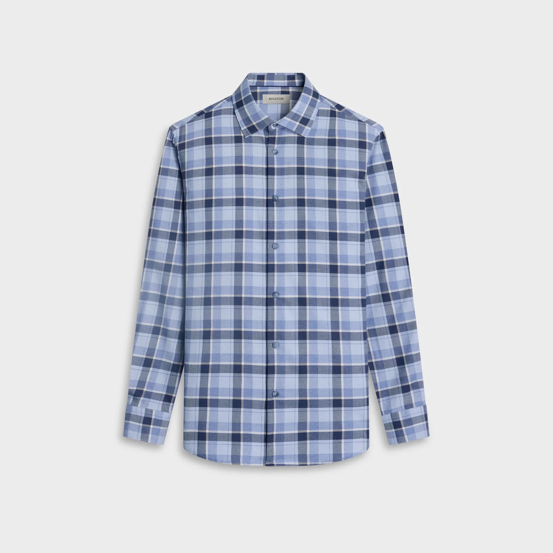 JULIAN WOVEN SHIRT (BLUE) - BUGATCHI