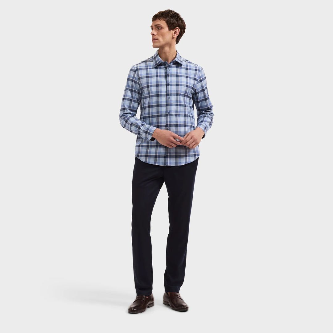 JULIAN WOVEN SHIRT (BLUE) - BUGATCHI