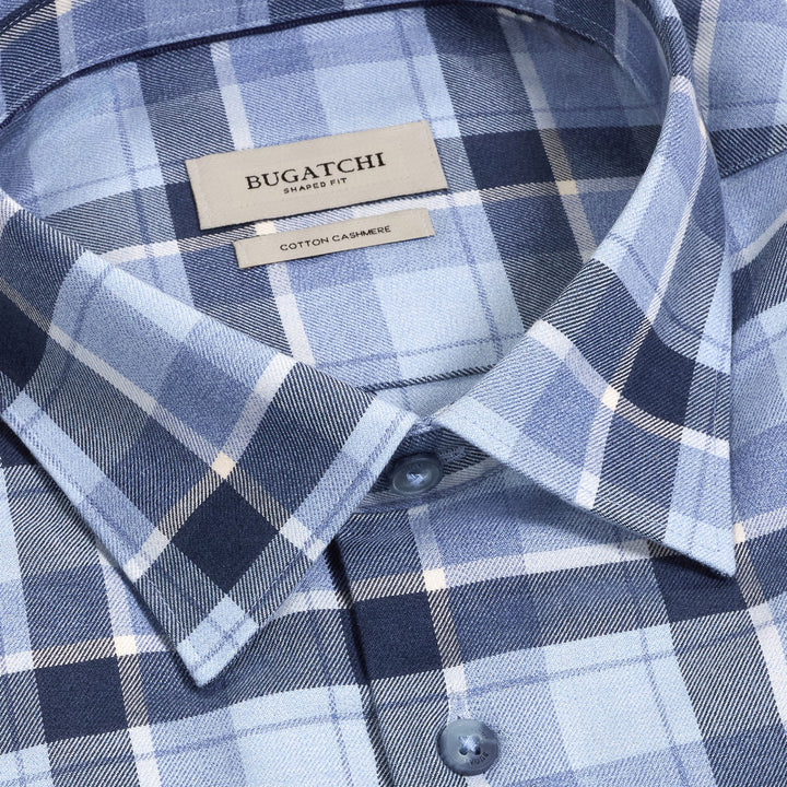 JULIAN WOVEN SHIRT (BLUE) - BUGATCHI