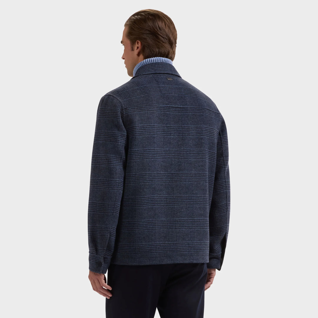 GLEN PLAID JACKET (NAVY) - BUGATCHI