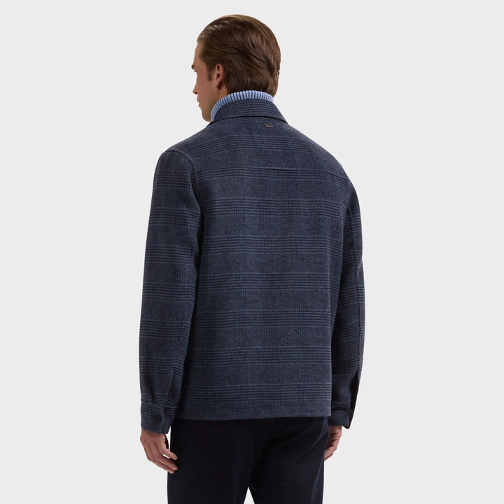 GLEN PLAID JACKET (NAVY) - BUGATCHI
