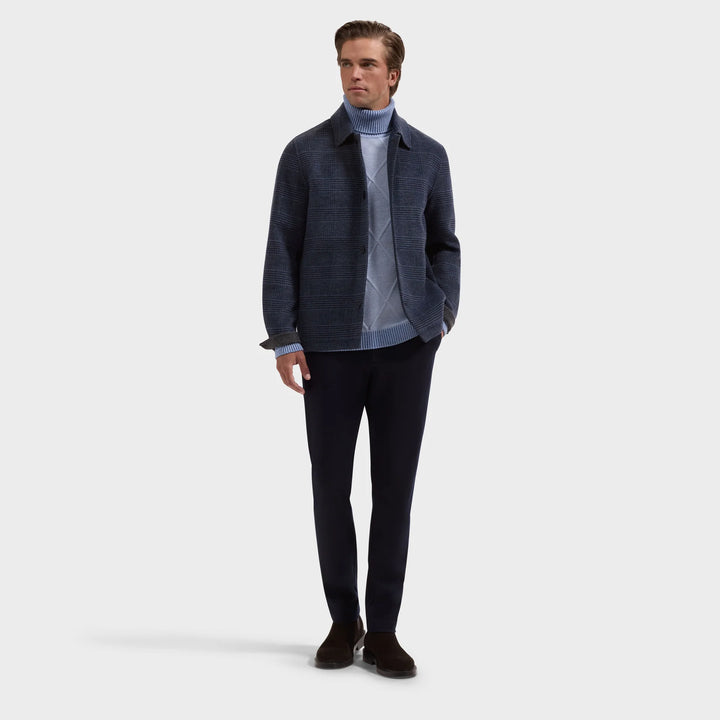 GLEN PLAID JACKET (NAVY) - BUGATCHI