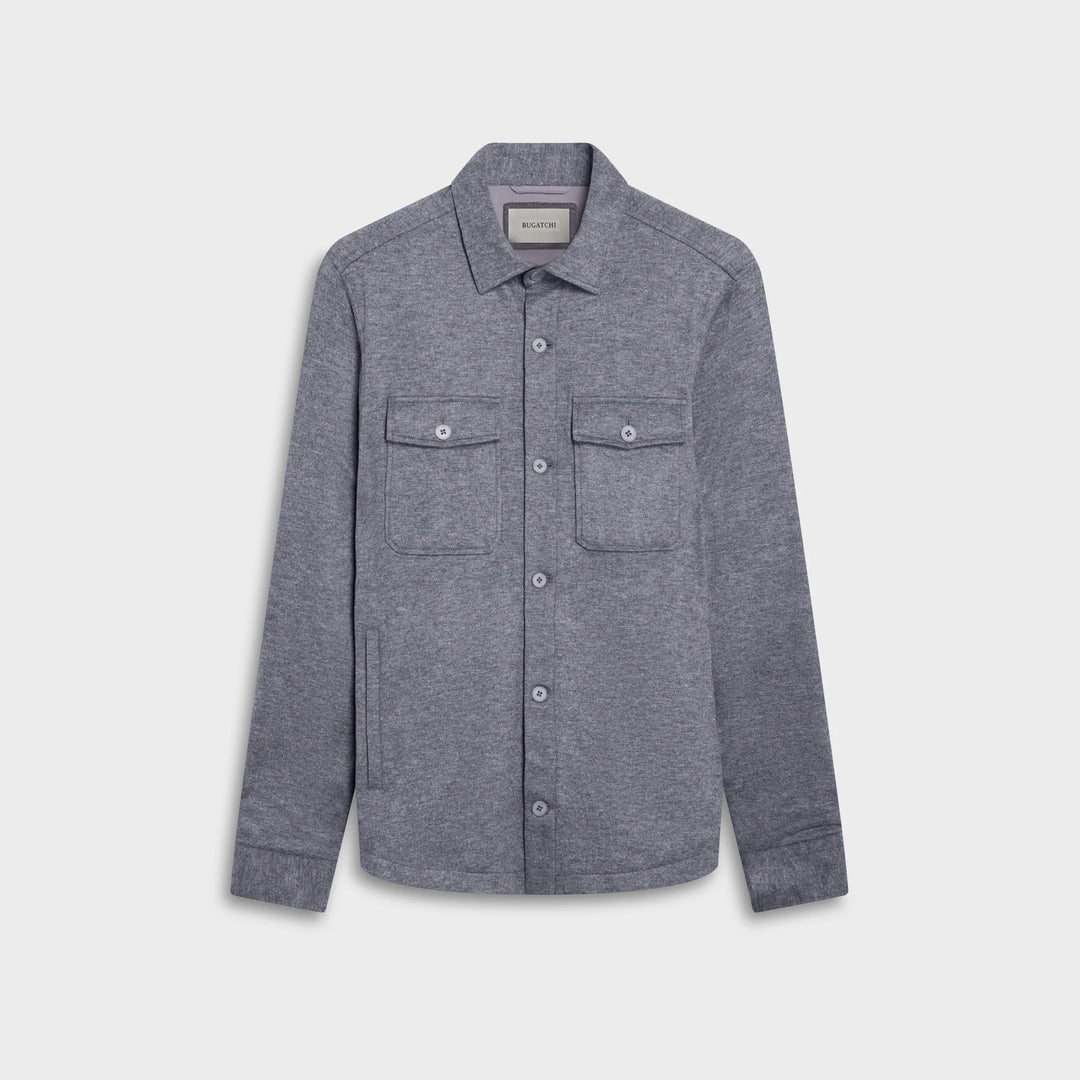 SOLID SHIRT JACKET (CEMENT) - BUGATCHI