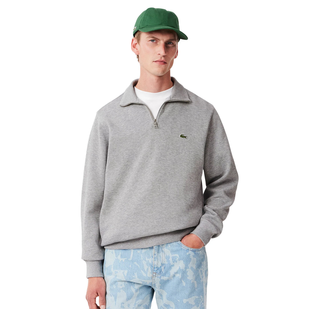 CLASSIC 1/4 ZIP SWEATER (GREY) - LACOSTE