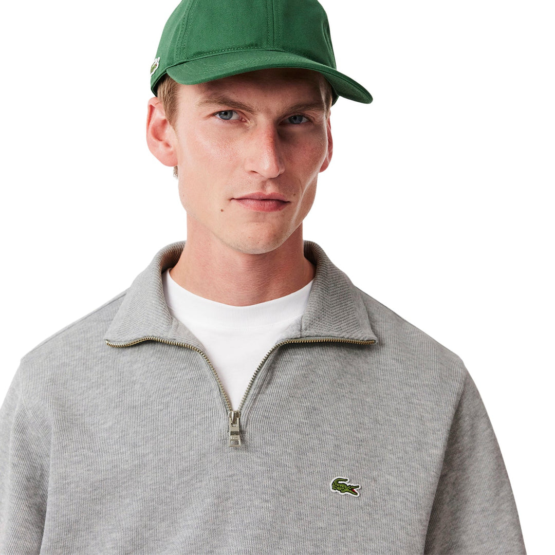 CLASSIC 1/4 ZIP SWEATER (GREY) - LACOSTE