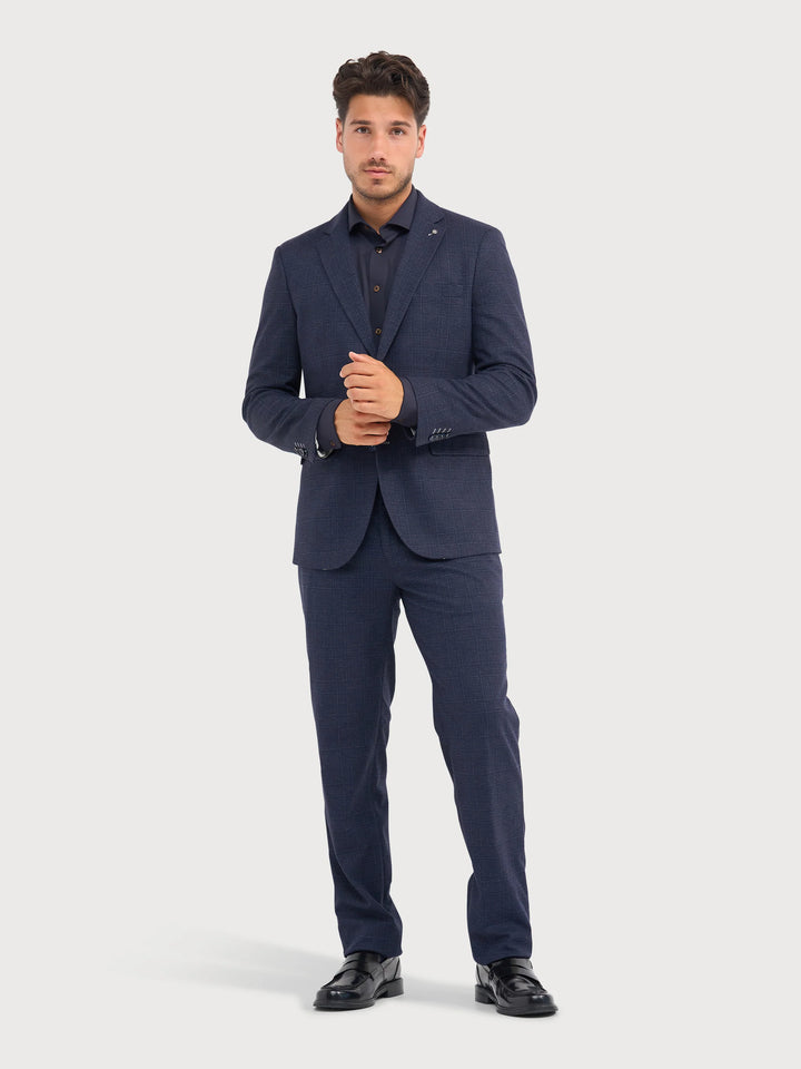 STEVEN CHECK PANT (NAVY) - BLUE INDUSTRY