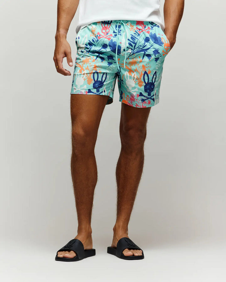 SANTINO SWIM TRUNKS (AQUA) - PSYCHO BUNNY