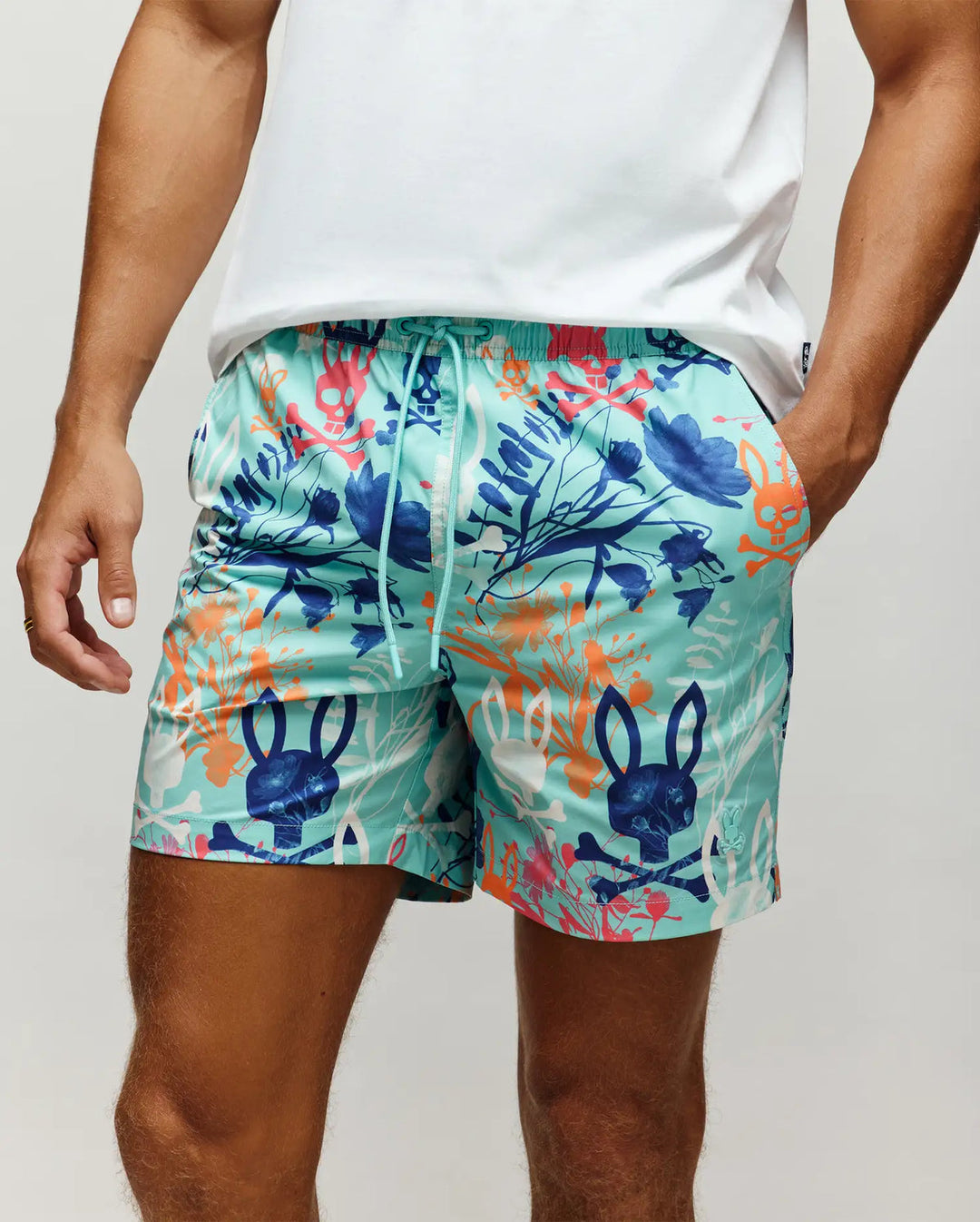 SANTINO SWIM TRUNKS (AQUA) - PSYCHO BUNNY