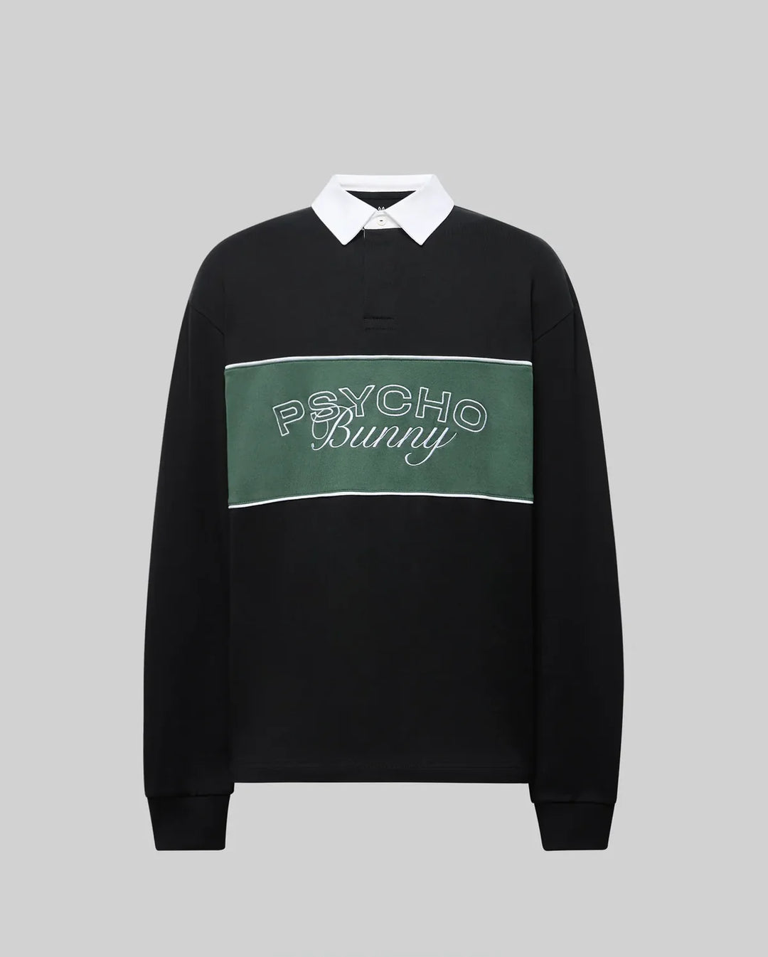 ENZO RUGBY SHIRT (BLACK) - PSYCHO BUNNY