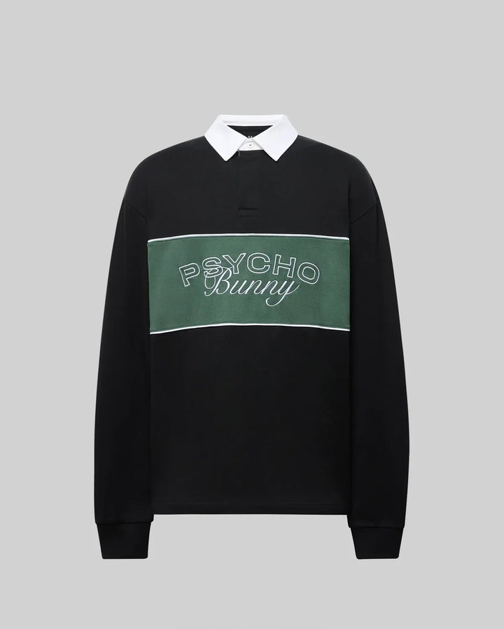 ENZO RUGBY SHIRT (BLACK) - PSYCHO BUNNY