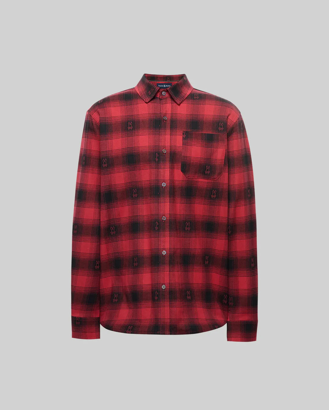 KURT PLAID FLANNEL SHIRT (GARNET) - PSYCHO BUNNY