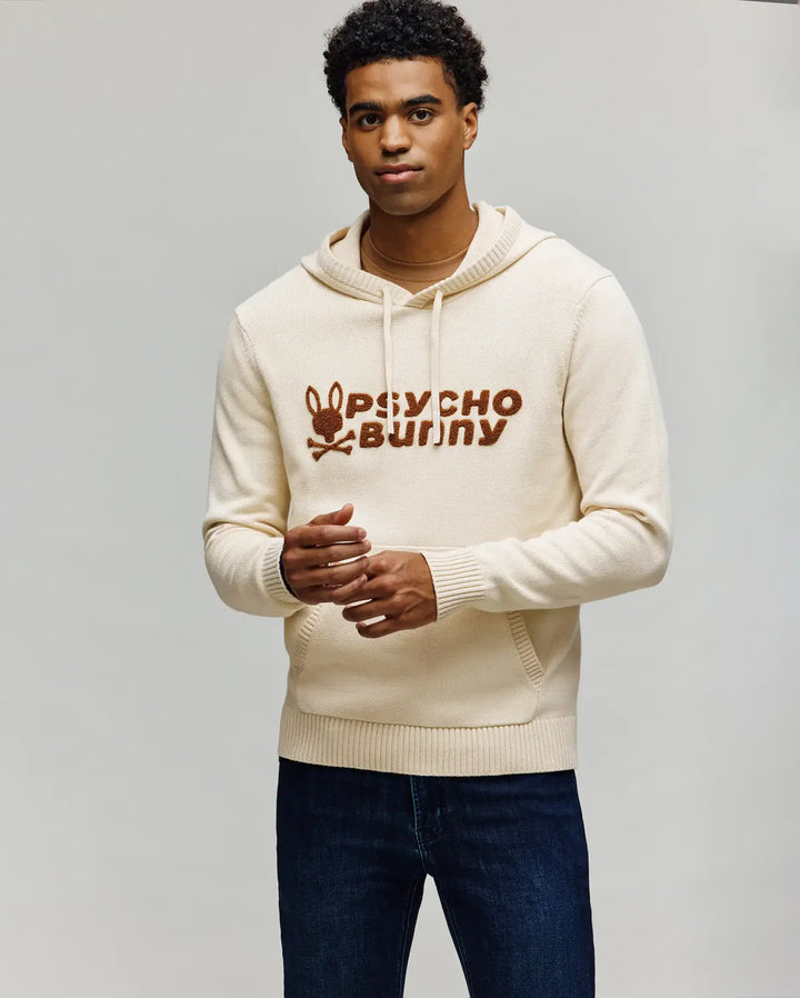 XAVIER CHENILLE WORDMARK HOODIE (WHITE CAP) - PSYCHO BUNNY