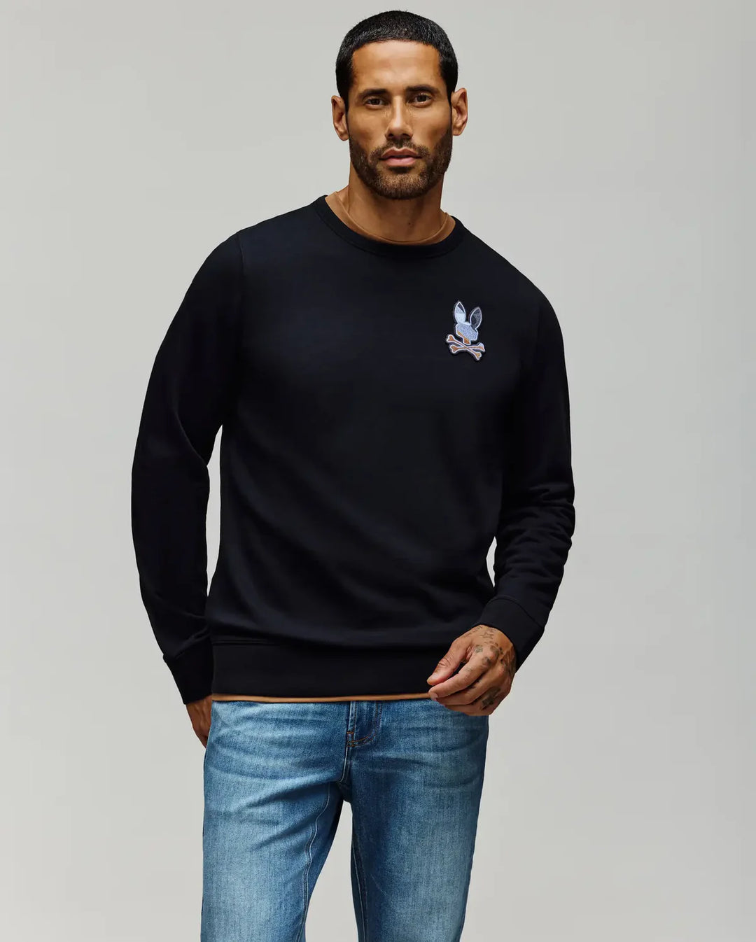 DANTE EMBROIDERY CREW (BLACK) - PSYCHO BUNNY