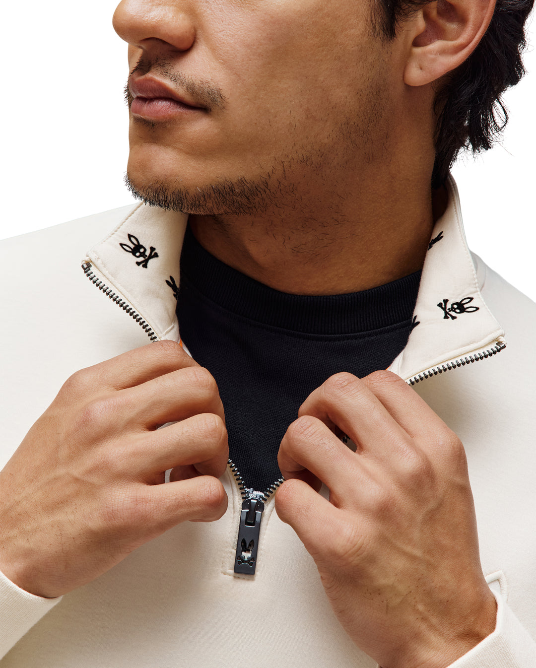 NEV 1/4 ZIP SWEATSHIRT (PRISTINE) - PSYCHO BUNNY