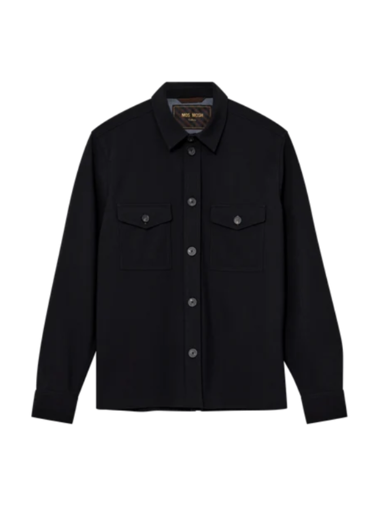 BIRK TRAVEL OVERSHIRT (BLACK) - MOS MOSH GALLERY