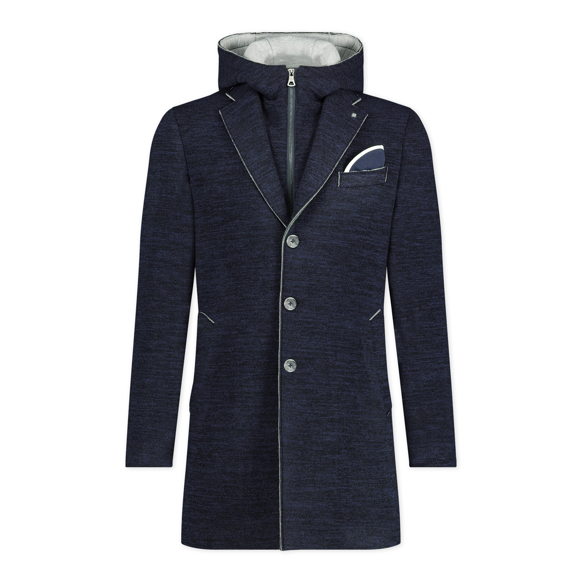 OVER COAT WITH REMOVABLE INLAY (NAVY) - BLUE INDUSTRY – Jeff's Guyshop