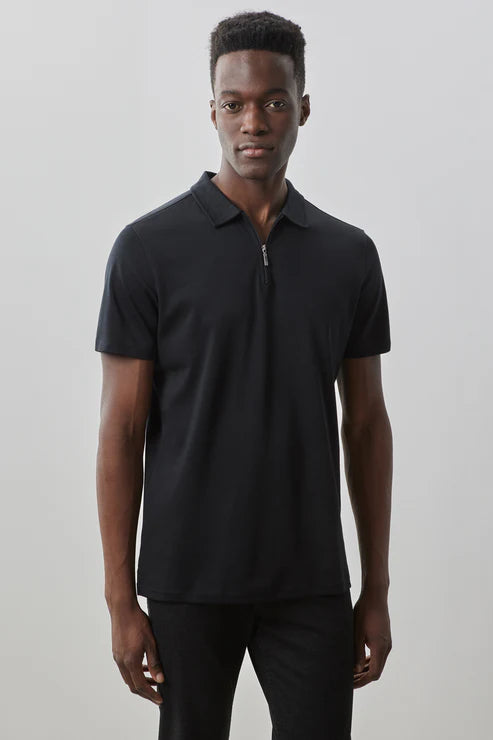 GEORGIA  ZIP POLO (BLACK) - ROBERT BARAKETT