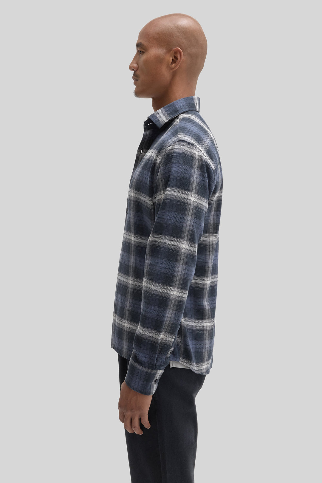 BATES WOVEN SHIRT (INDIGO) - ROBERT BARAKETT