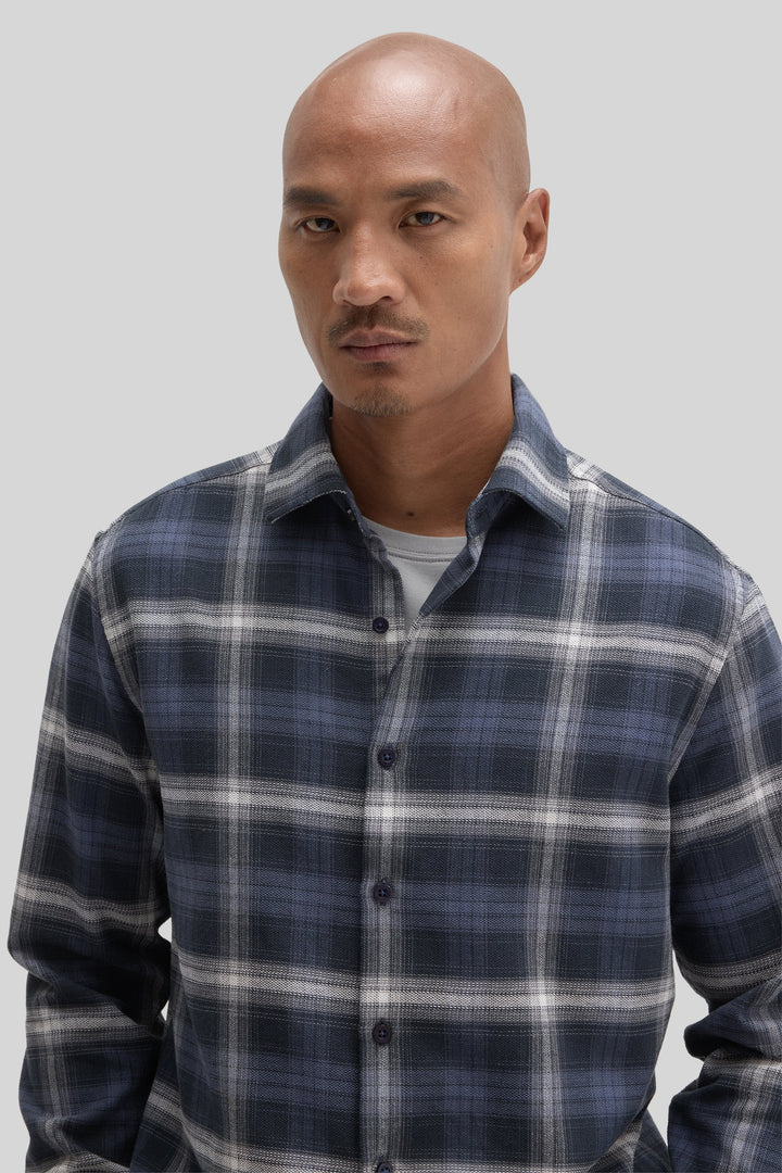 BATES WOVEN SHIRT (INDIGO) - ROBERT BARAKETT