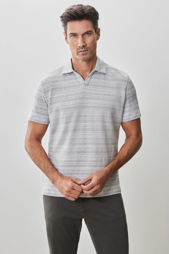 DUVAL OPEN COLLAR POLO - ROBERT BARAKETT