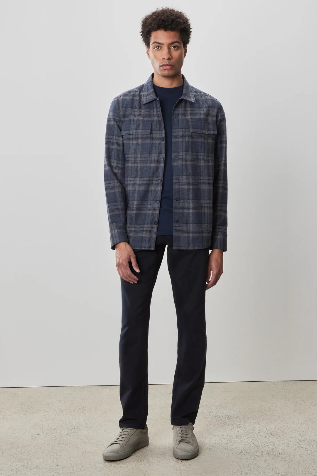DAX WOVEN OVERSHIRT (BLUE) - ROBERT BARAKETT