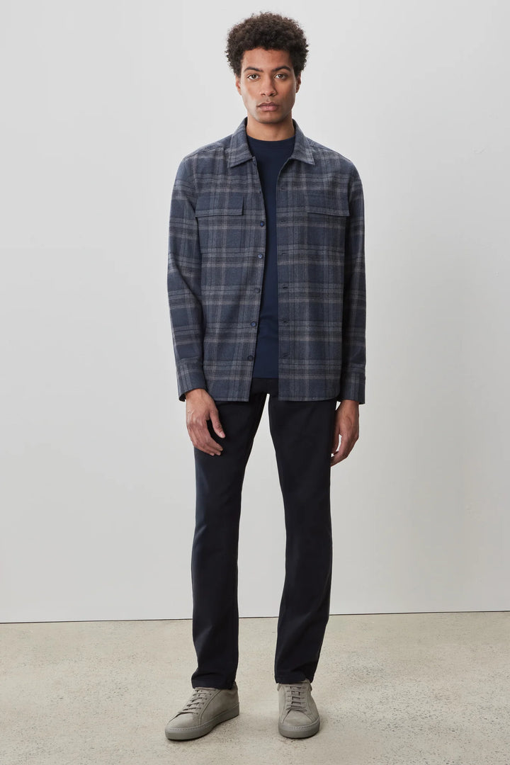 DAX WOVEN OVERSHIRT (BLUE) - ROBERT BARAKETT
