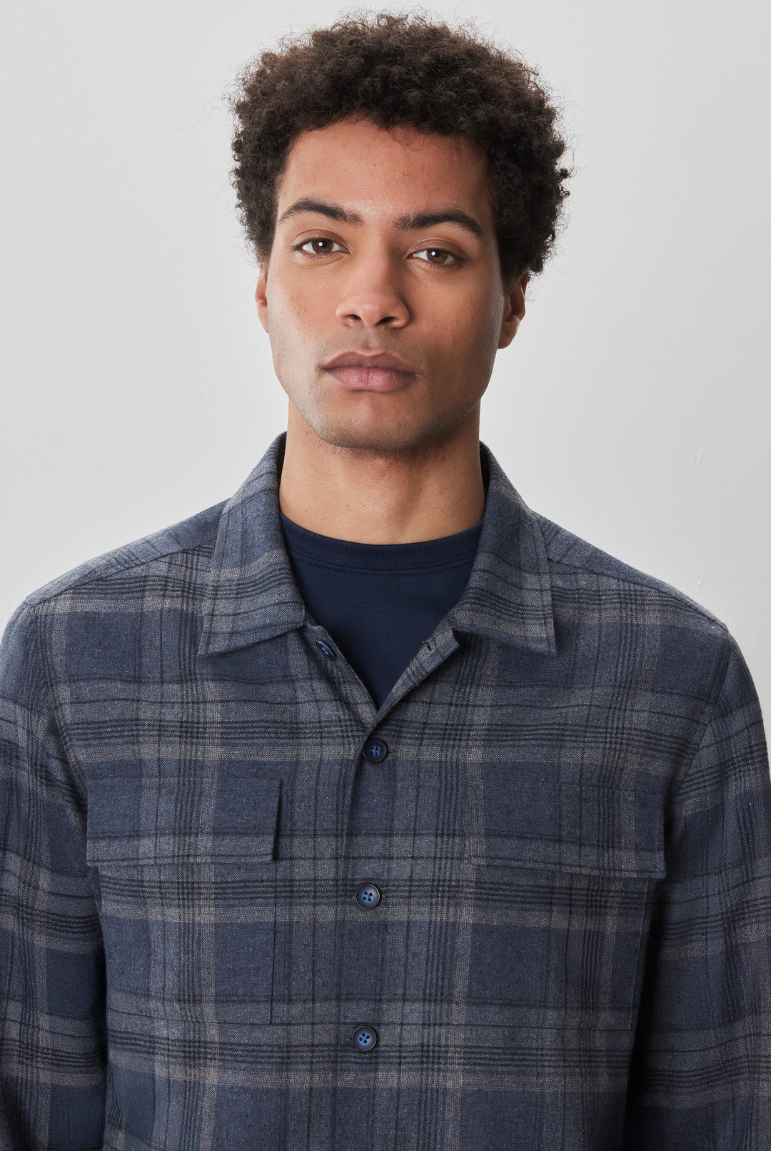 DAX WOVEN OVERSHIRT (BLUE) - ROBERT BARAKETT