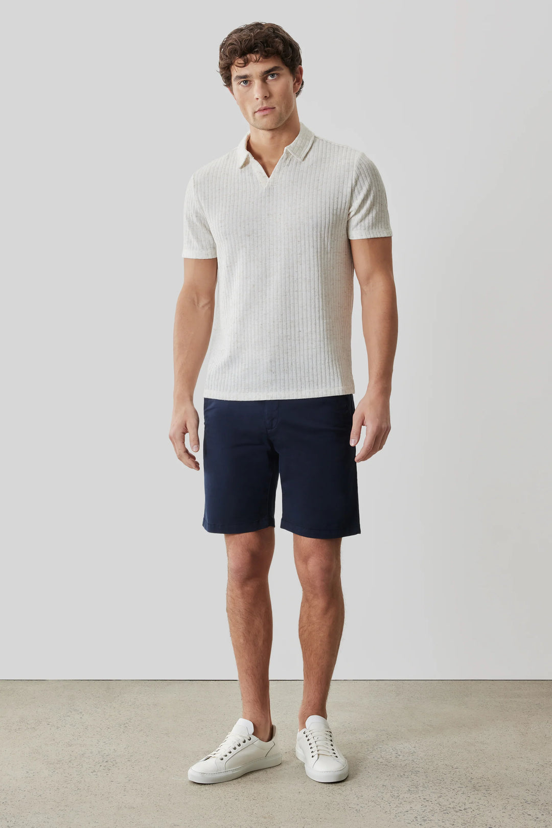 ISADORE SWEATER POLO (SWAN) - ROBERT BARAKETT