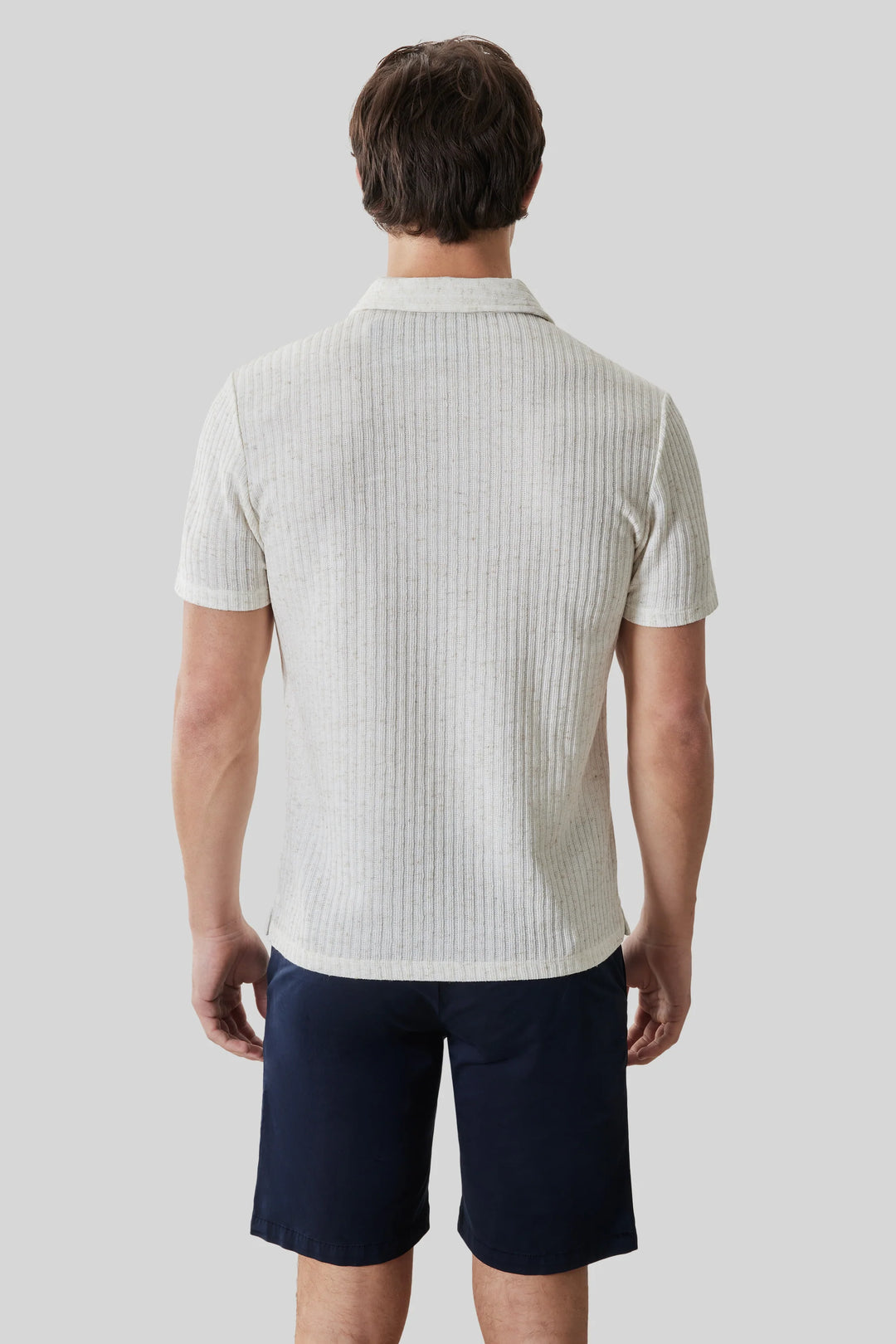 ISADORE SWEATER POLO (SWAN) - ROBERT BARAKETT